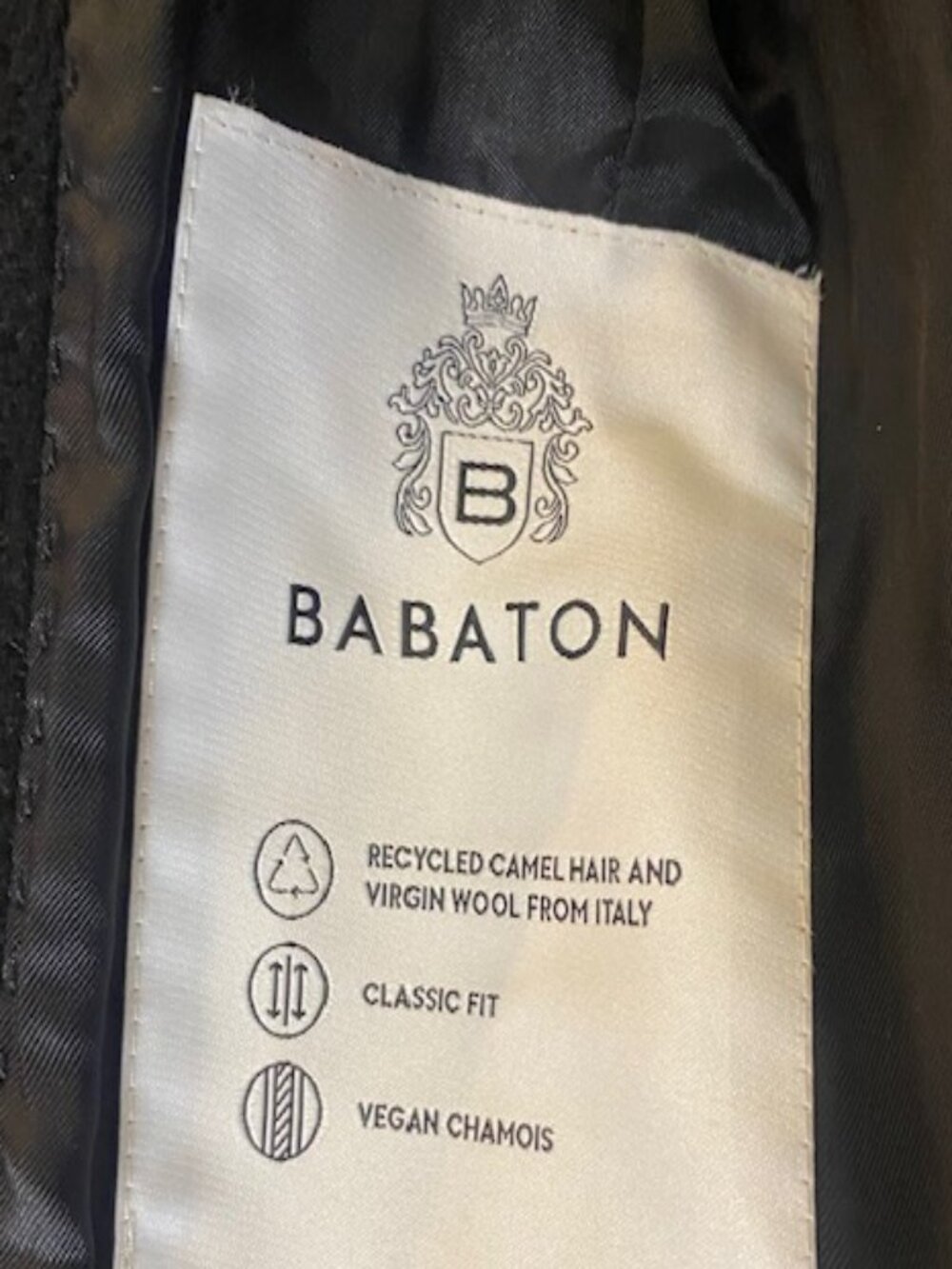 Babaton Montage Coat Black Small Camel Hair & Virgin Wool Wrap Belted - Picture 12 of 16